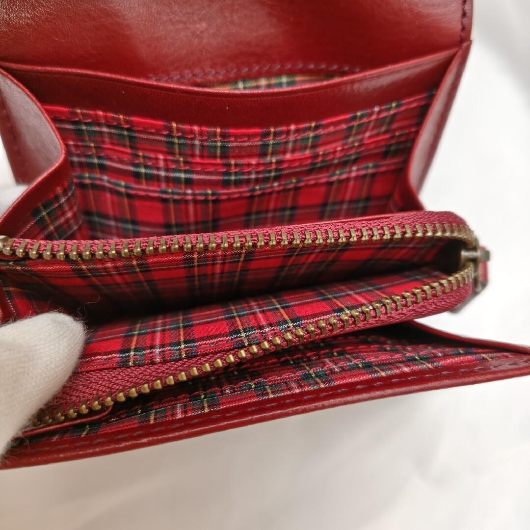 未使用級　ゆべしさん　dakota ２つ折り財布トゥリパーノ　赤