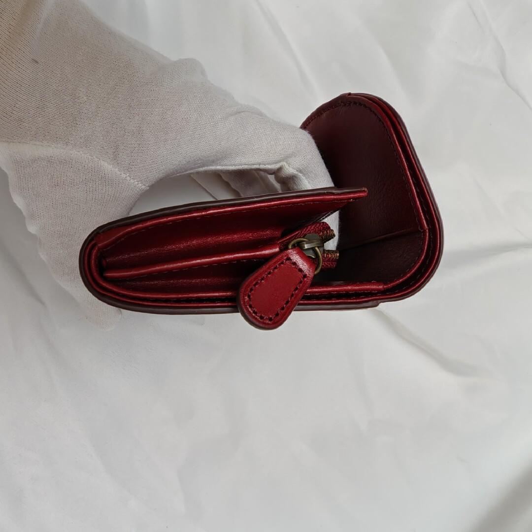 未使用級　ゆべしさん　dakota ２つ折り財布トゥリパーノ　赤