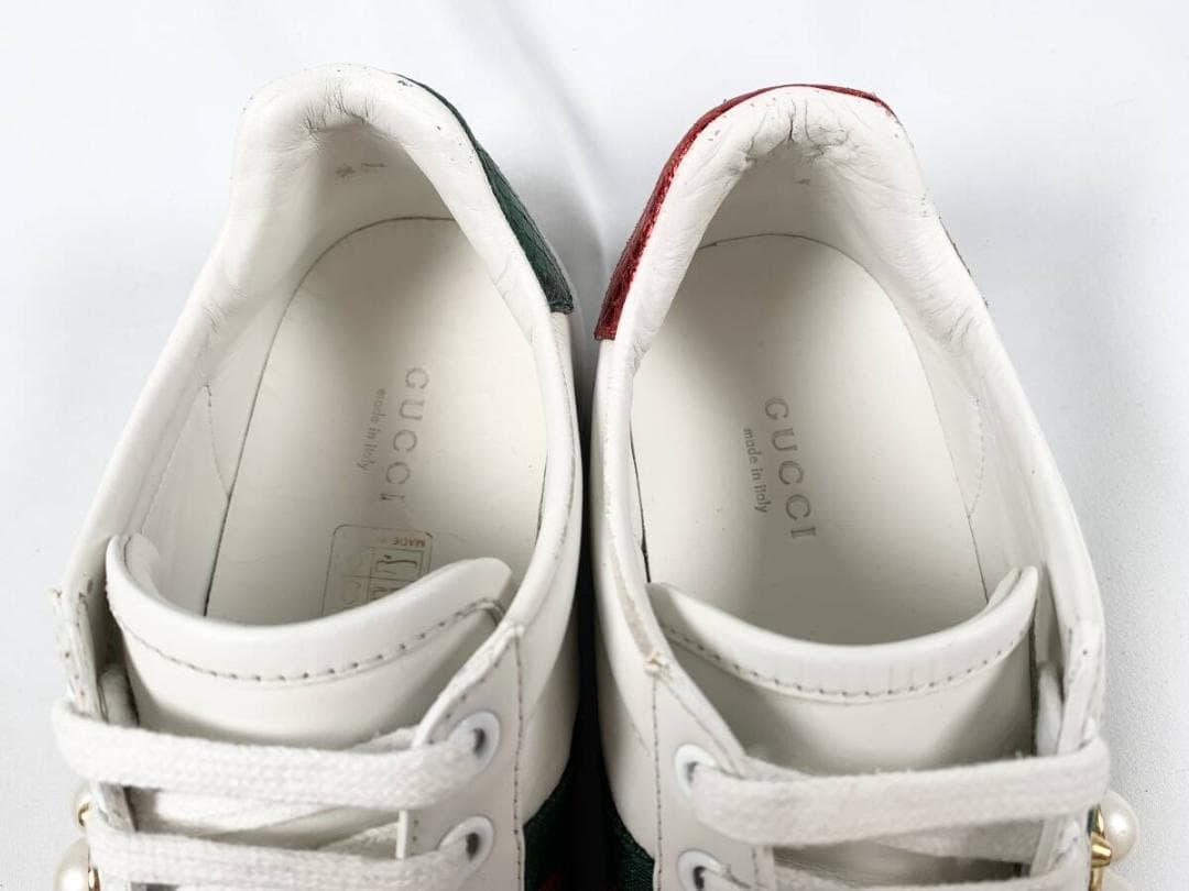 PHS【正規品】美品 グッチ GUCCI レザー スニーカー 351/2