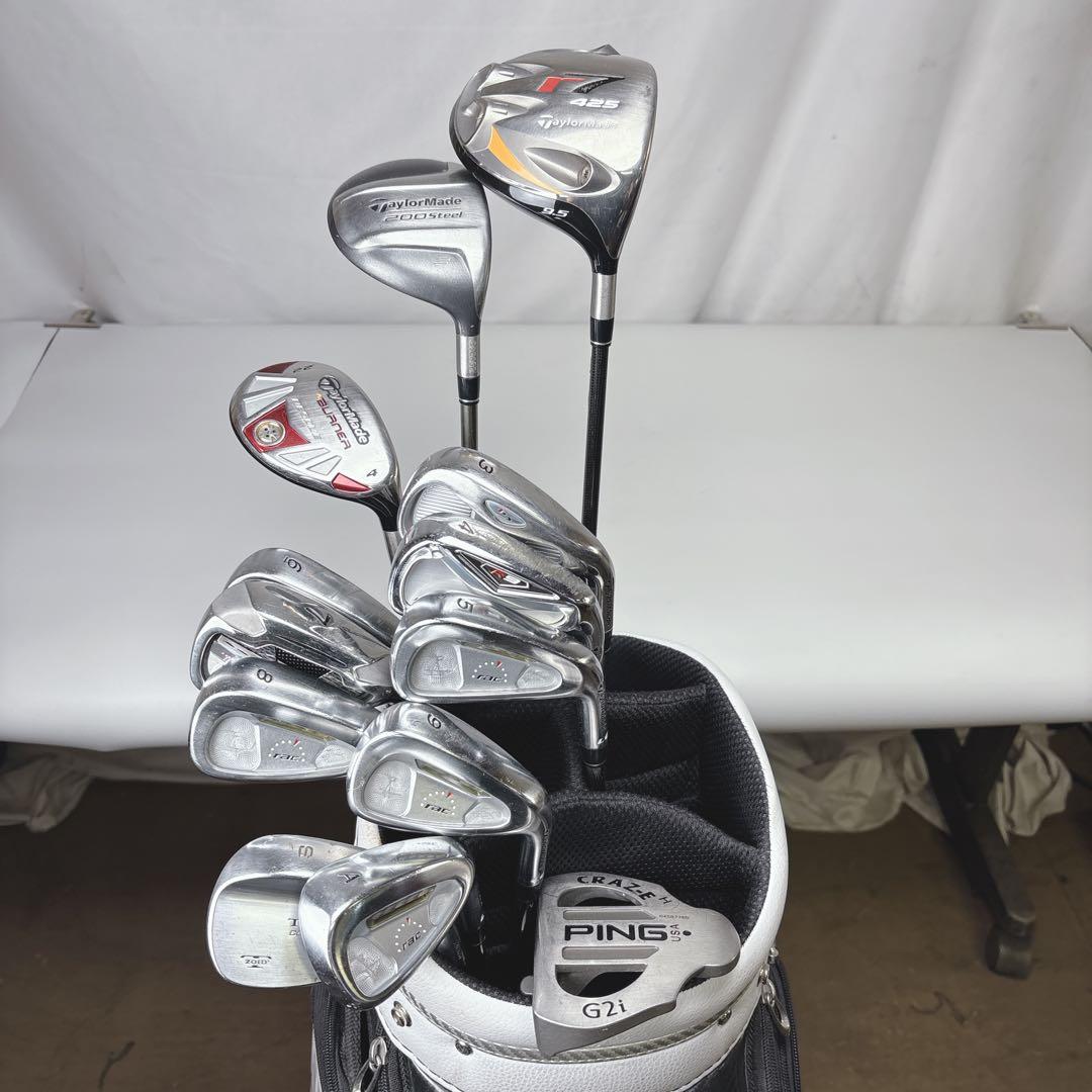 【激安‼️】TaylorMade キャディバッグ付 メンズゴルフクラブセット 右