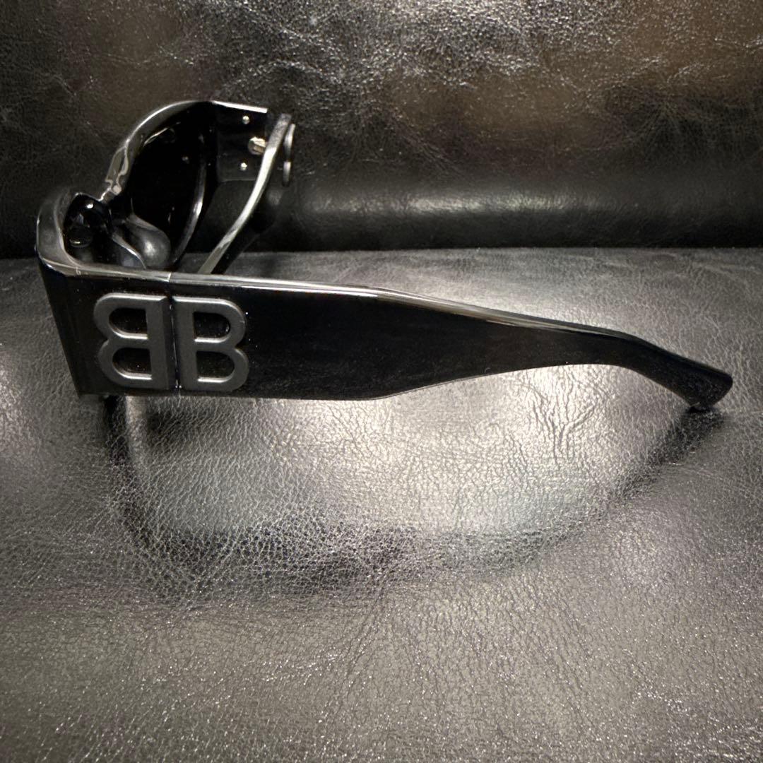 BALENCIAGA BOSSY ROUND ロゴスクエア サングラス