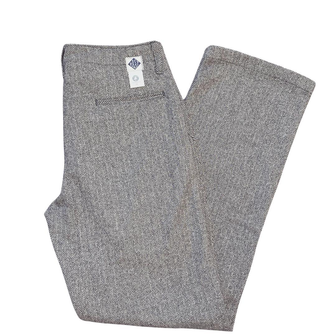 未使用 ポストオーバーオールズ アメリカ製 ヘリンボーンウールトラウザーズ M