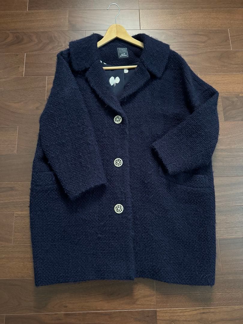 【はなこさま専用】ミナペルホネン　モヘアコート(裏地ほつれあり)