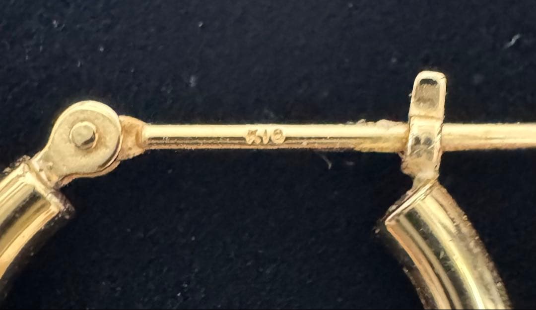 K18 ピアス フープ