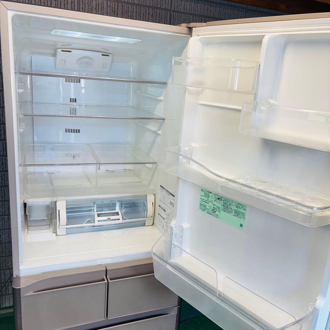 日立 401L 冷蔵庫 大容量 ガラス面 シャンパン 訳あり【地域限定配送無料】