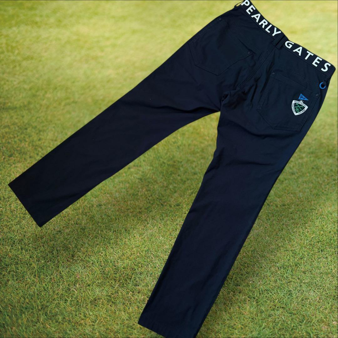 人気デザイン パーリーゲイツ パンツ 紺 S〜M相当 濃紺 ネイビー 3