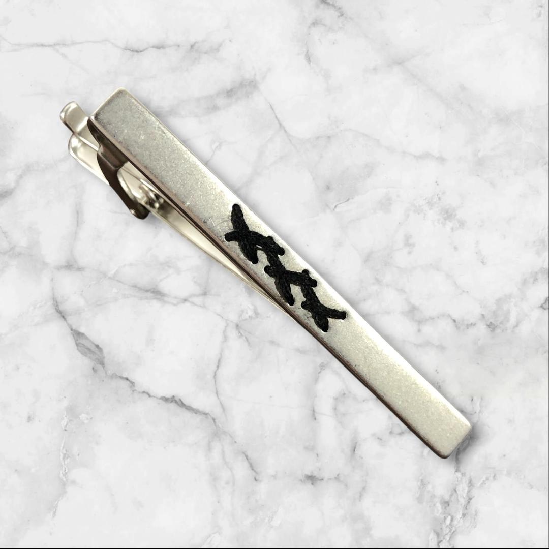 エルメネジルドゼニア ネクタイピン トリプルステッチ タイピン 金属