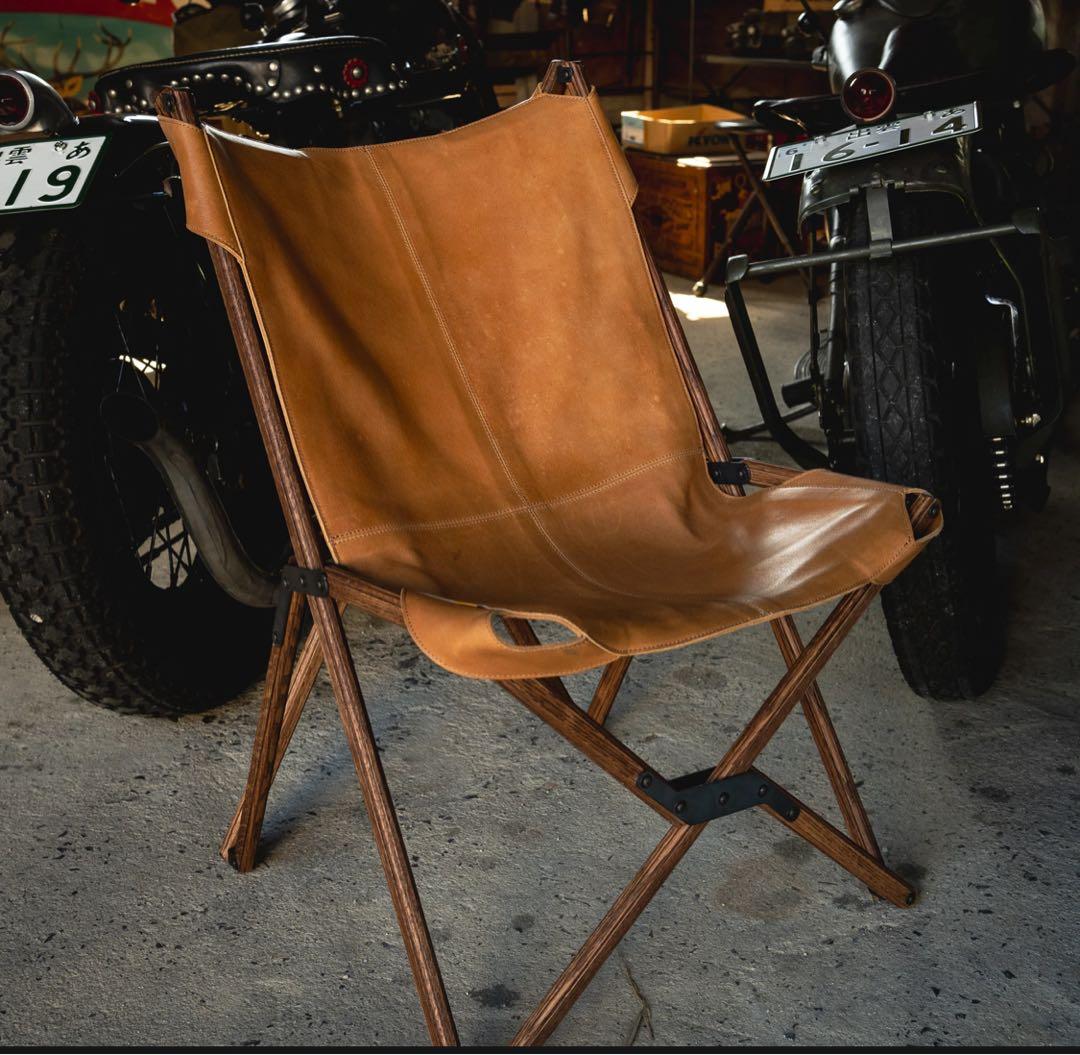 OLD MOUNTAIN OLD FOLDING CHAIR GIN ラクダ革