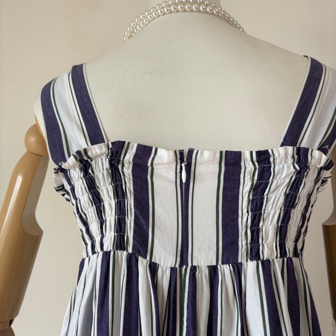 ❤️レア❤️ヌキテパ　ストライプコンビネゾン　オールインワン　ネイビー