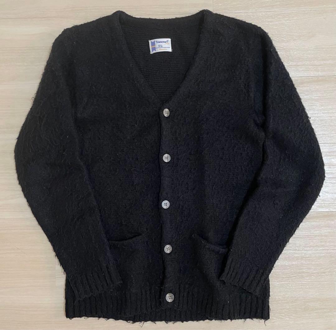 モヘアカーディガン TOWNCRAFT モヘア15% ブラック スペシャル - メルカリ