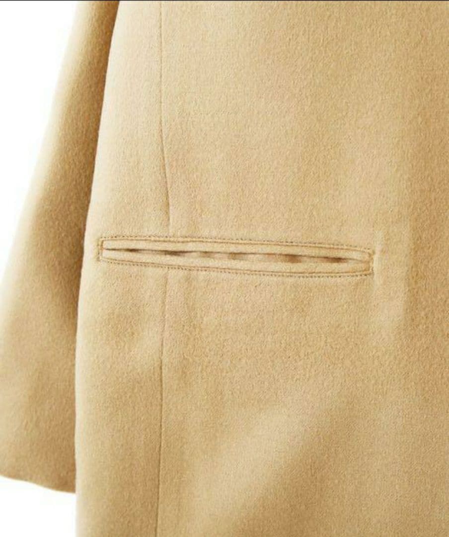 美品】GOLD 東洋エンタープライズ ノーカラーコート ウール カシミア