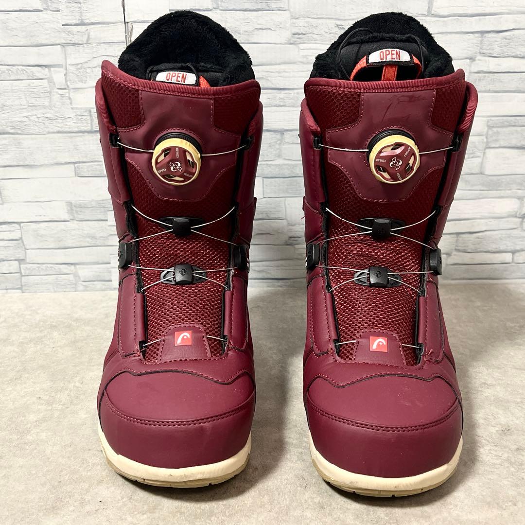 美品 ヘッド スノーボードブーツ TRUE BOA 26.0cm ワインレッド