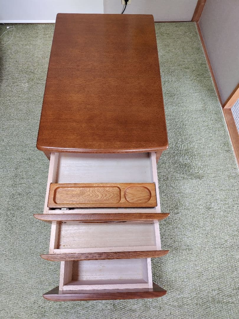 国産 浜本工芸 学習デスク昇降式 袖机２セット　 ①デスク本体