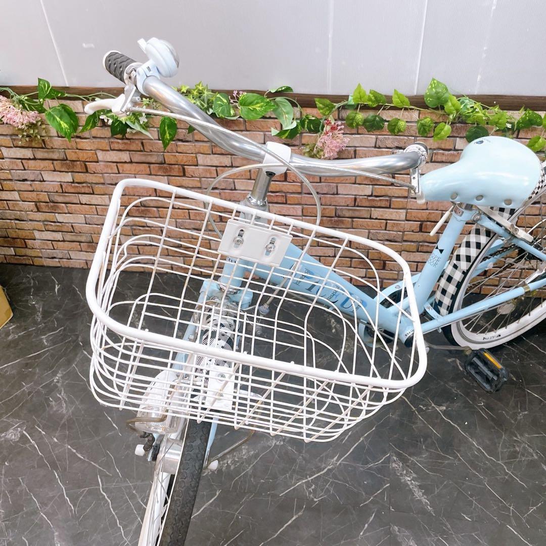 マグロ様 22 子供用自転車 子供車 SPICEUP 水色 24インチ シングル