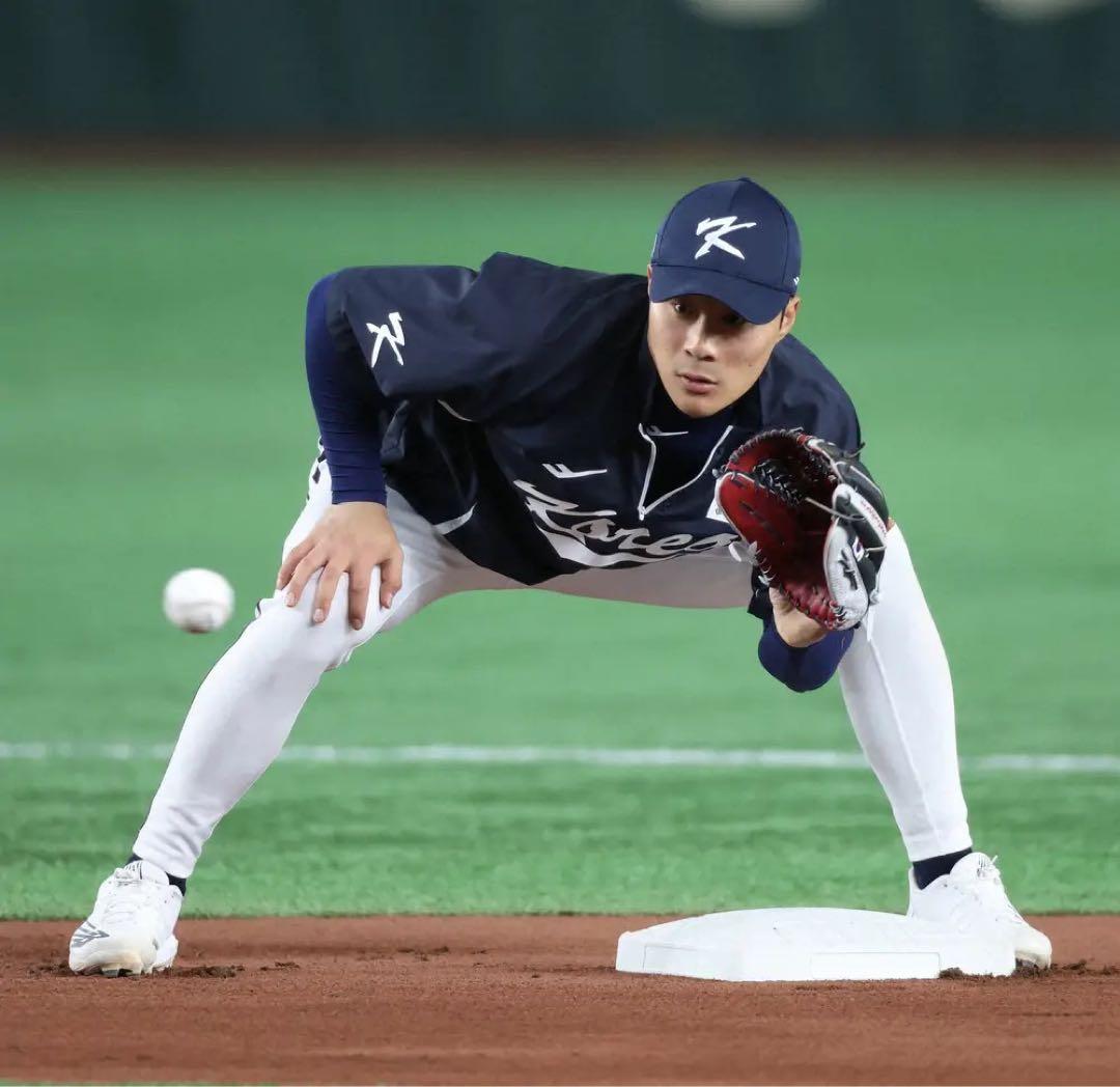 プロ支給品 実使用 WBC 韓国代表 キムハソン ワールドペガサス 内野手