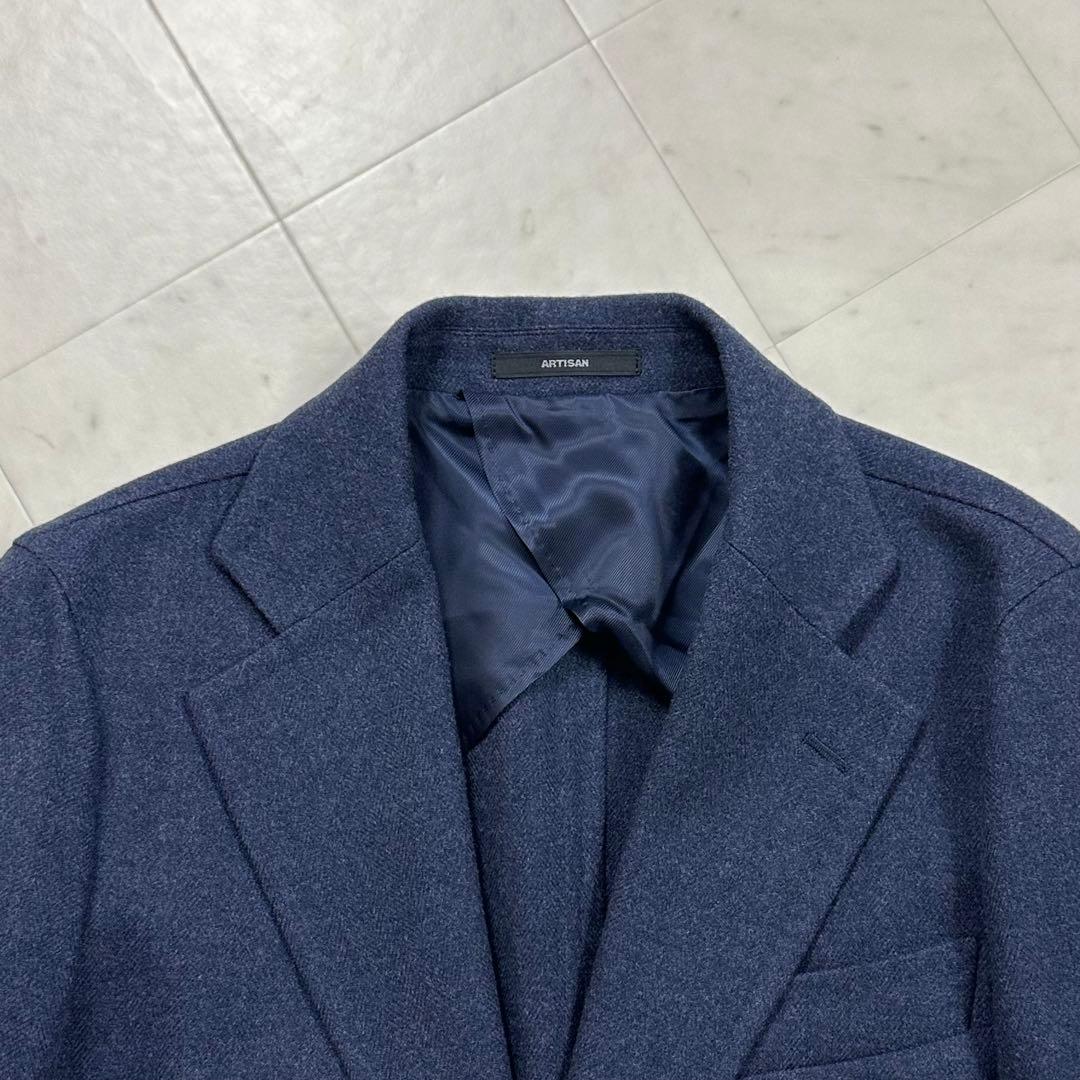 〈新品〉ARTISAN アルチザン【L】ウール100%チェスターコート ネイビー