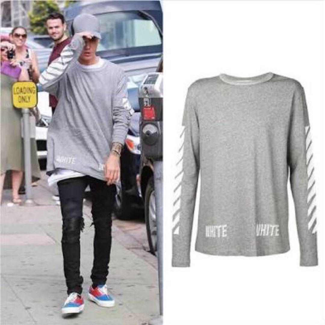 Justin Bieber着用】 OFF-WHITE 15AW 3DロゴロンT - メルカリ