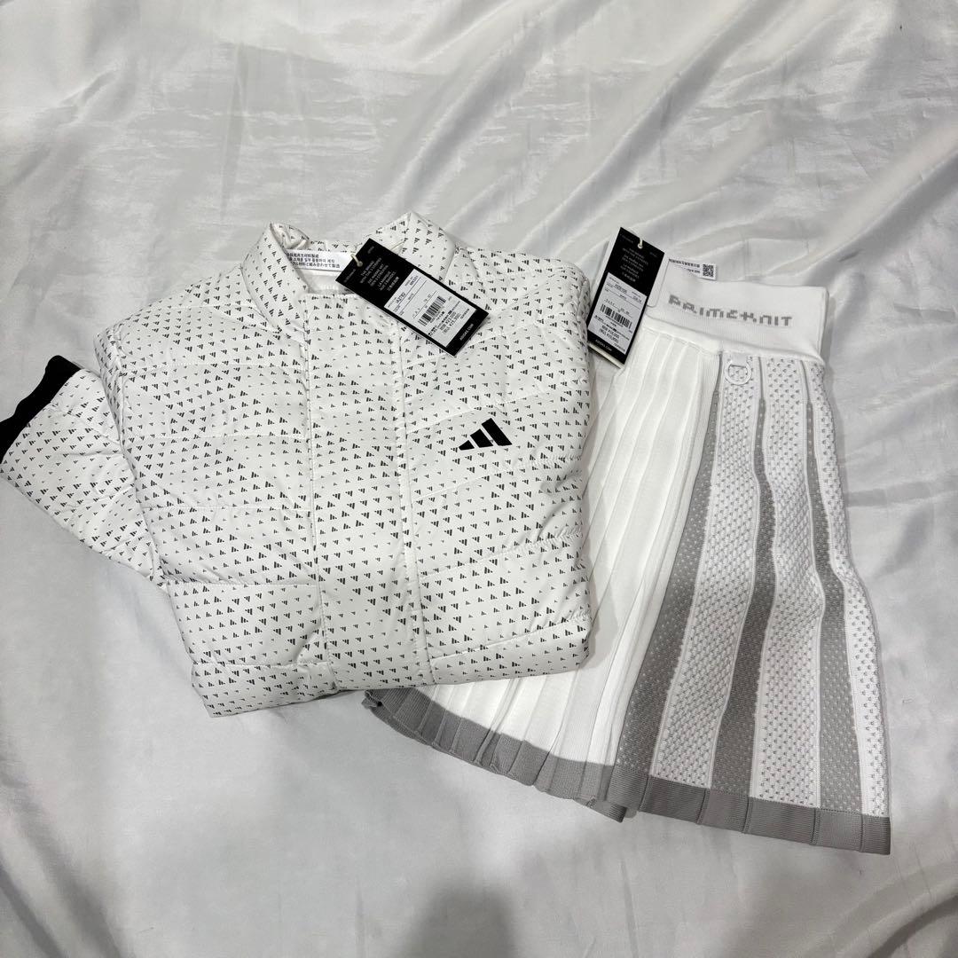 未使用 adidas ゴルフ 中綿ジャケット プリーツスカート セット