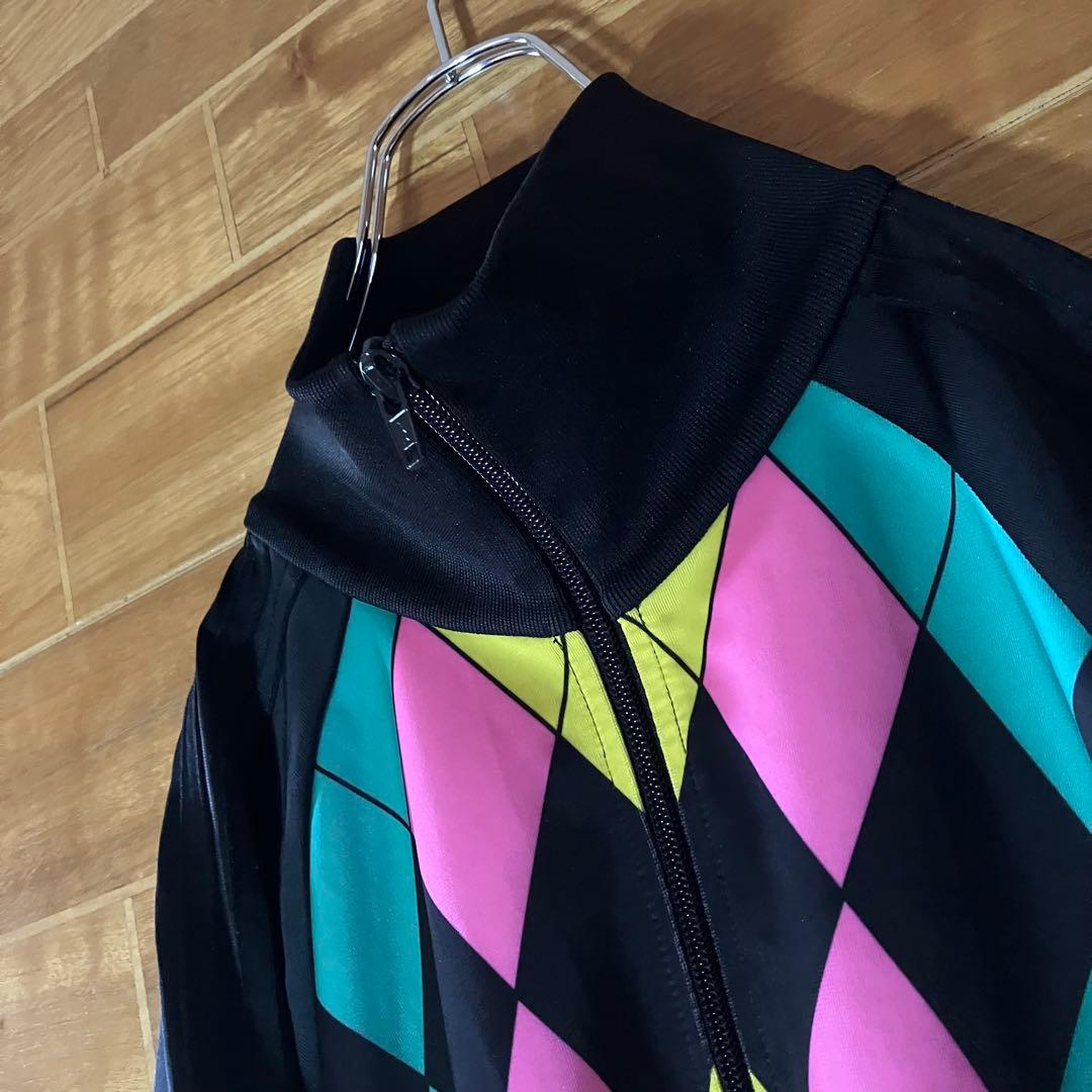 adidas アーガイル柄　トラックジャケット　ジャージ　堂本剛　ダイヤ　XL