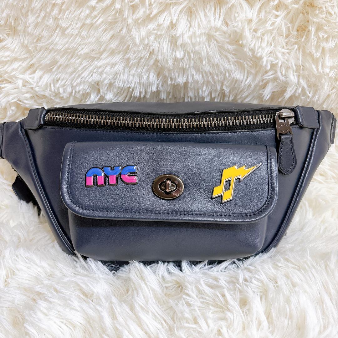 【極美品】コーチ COACH ボディバッグ レザー ターンロック 2way