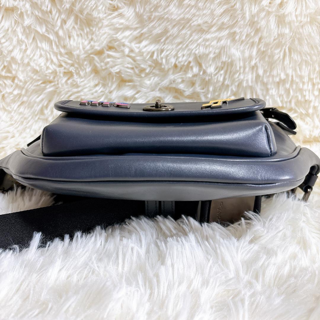 【極美品】コーチ COACH ボディバッグ レザー ターンロック 2way