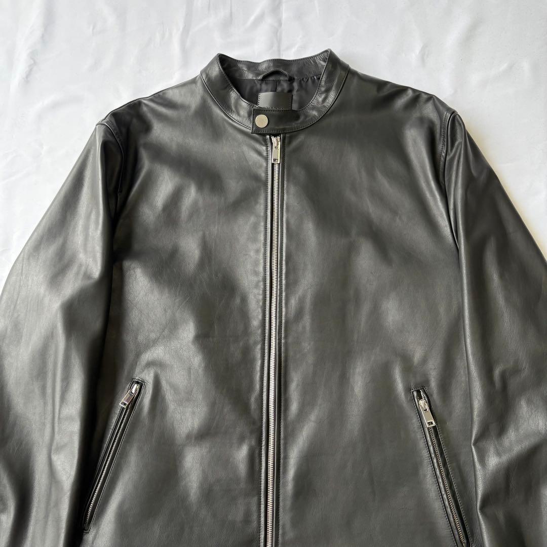 美品 theory セオリー シングルライダースジャケット 牛革 XXL
