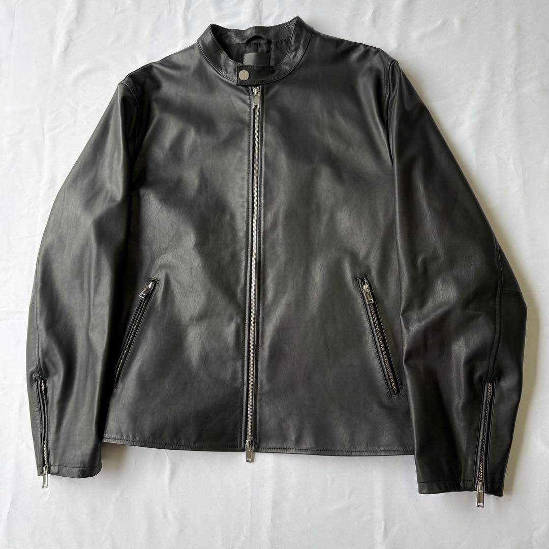 美品 theory セオリー シングルライダースジャケット 牛革 XXL