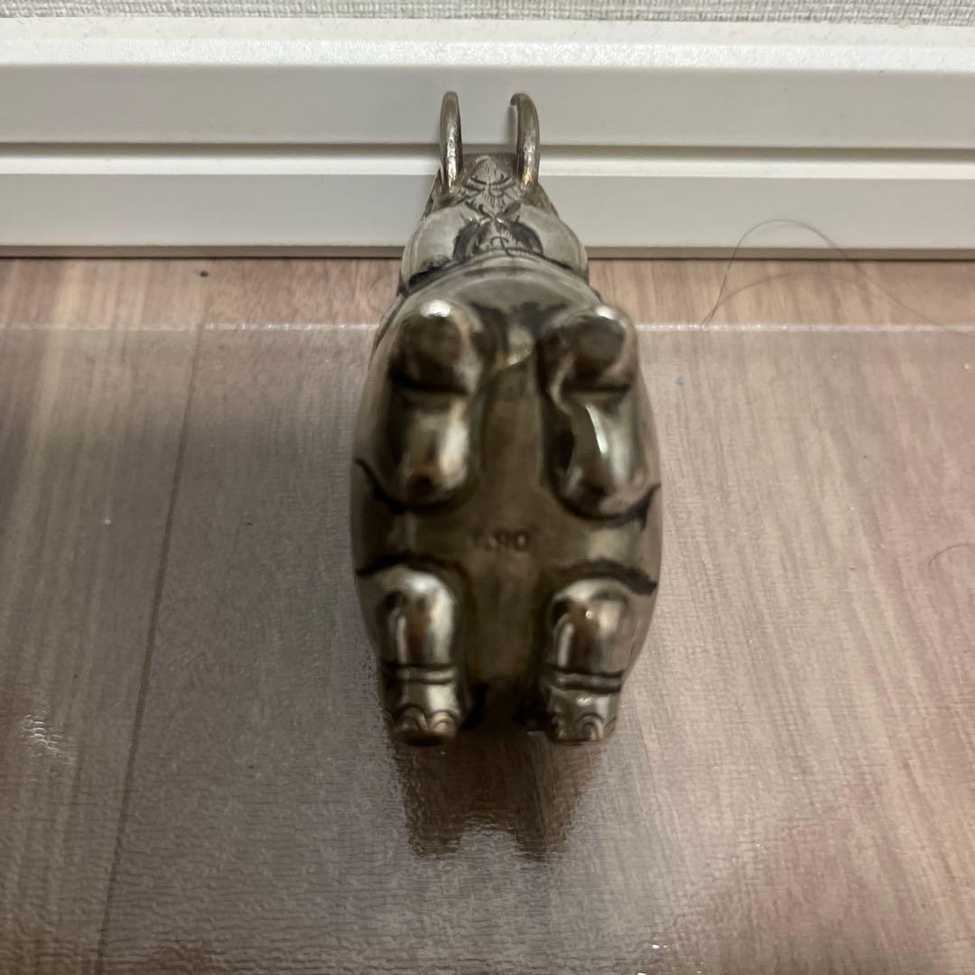 希少レア純銀90.0 重さ63ｇ　象小物入れ　装飾品置物　アジアン