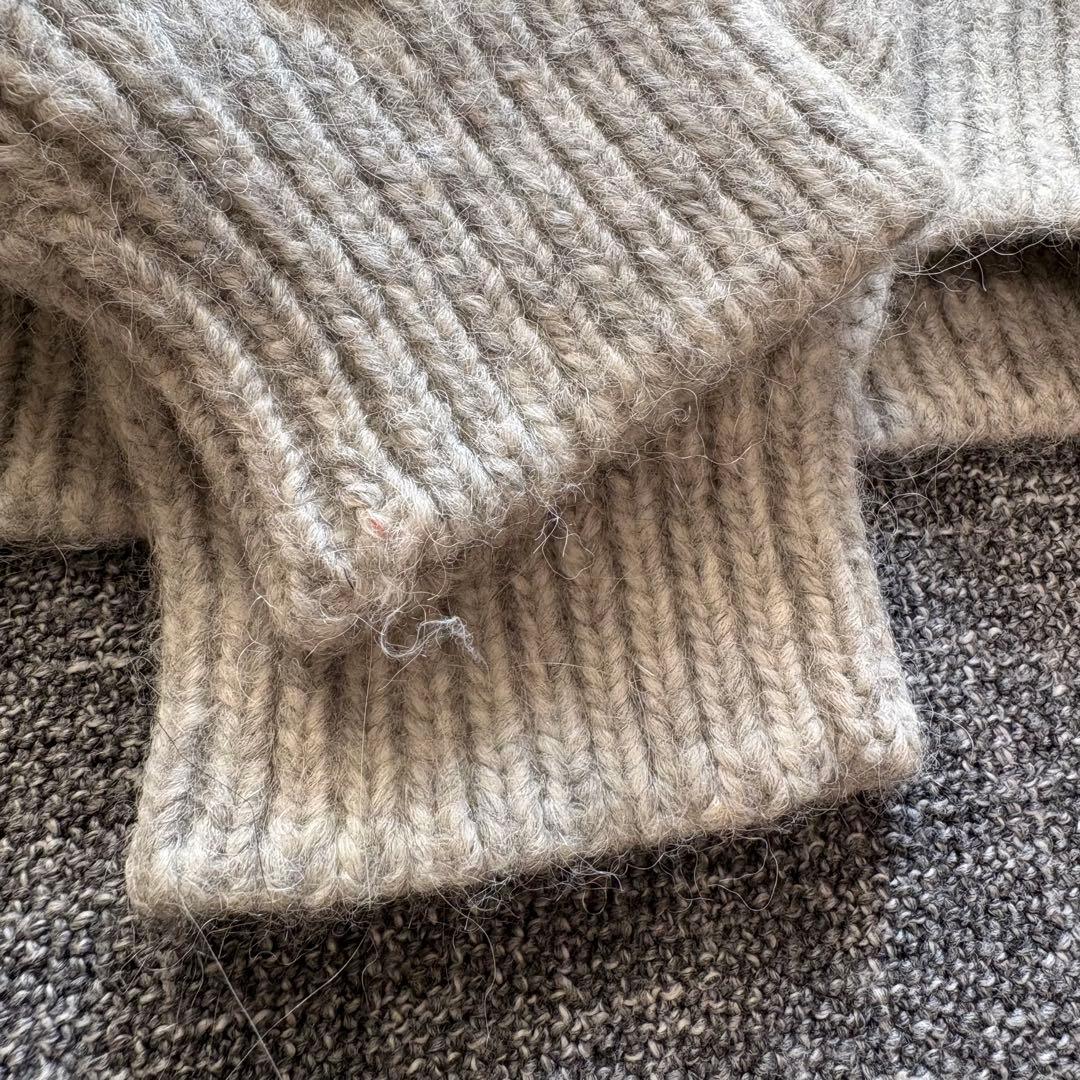 【クルチアーニ】イタリア製 アルパカ ケーブルカーディガン ショールカラー 46