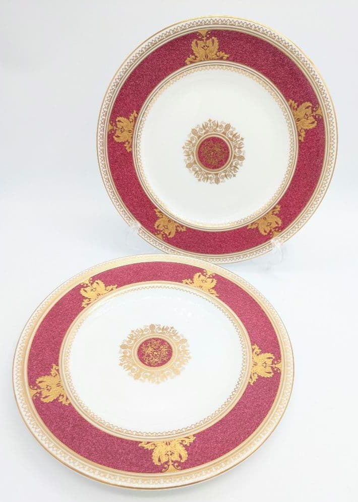 最高級】ウェッジウッド コロンビア パウダールビー 20.5cmプレート2