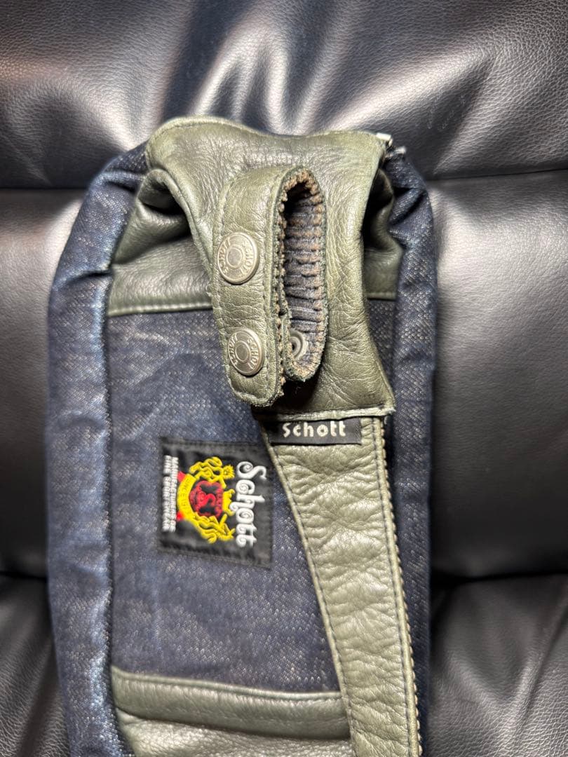 希少✨ ショット ボディバッグ ウエストポーチ デニム レザー 切替