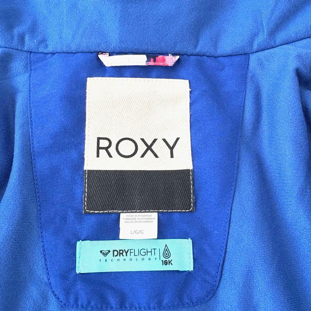 ROXY/SPALDING スキースノボウエア 上下 L 花柄/ブラウン 洗える