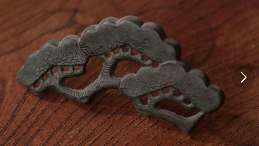 釘隠し　4点セット 鶴×3 松×1 古民家　骨董　古美術　古家具　古道具