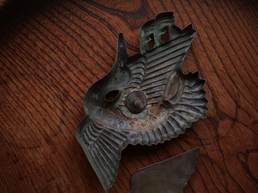 釘隠し　4点セット 鶴×3 松×1 古民家　骨董　古美術　古家具　古道具