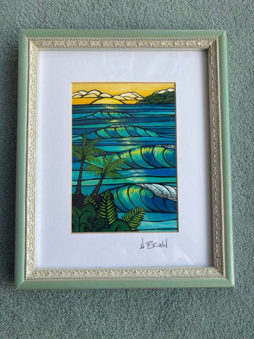 ヘザーブラウン Heather Brown オリジナルフレーム 絵 ハワイ