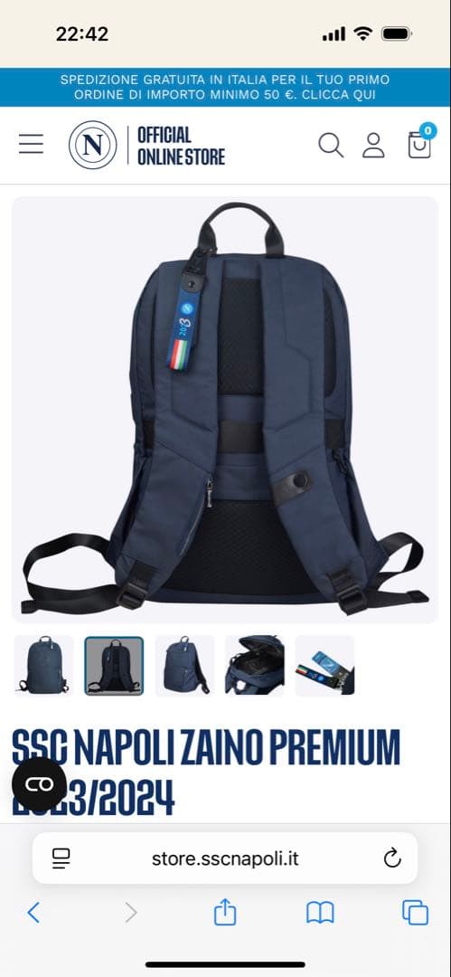 エンポリオアルマーニ EA7 SSCナポリバックパック - メルカリ