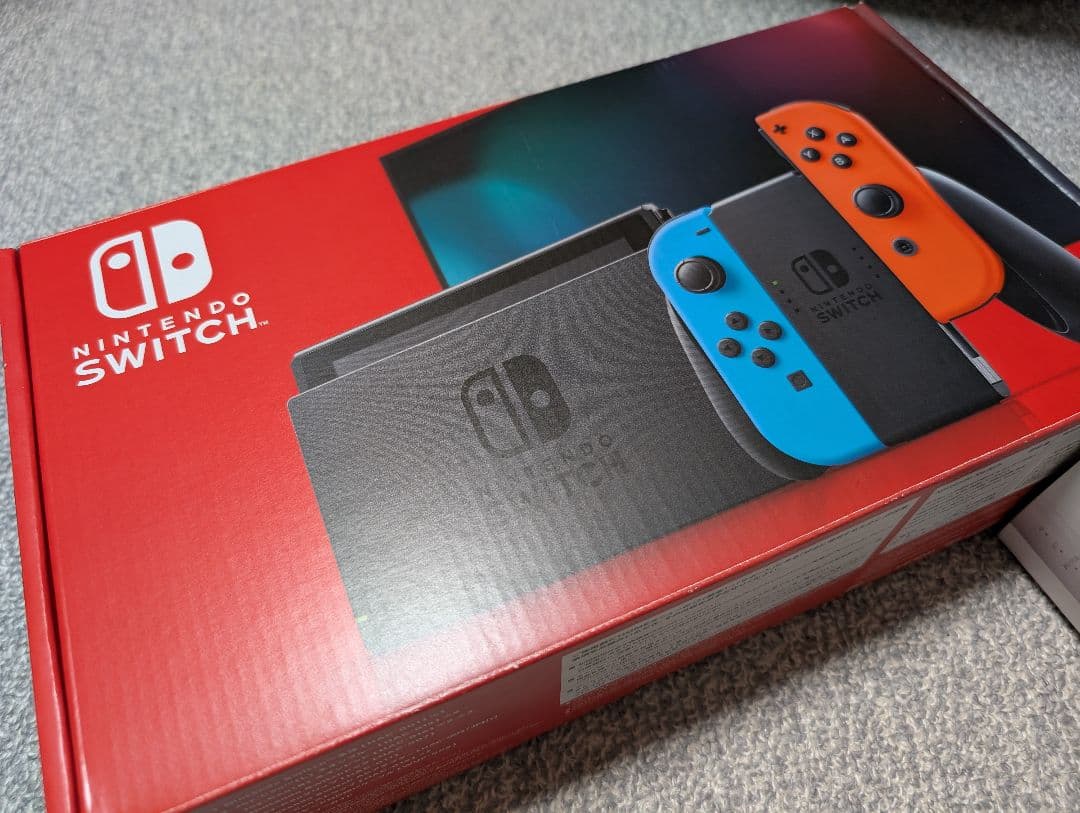 【美品】ニンテンドー スイッチ本体 ネオンレッド バッテリー強化版【おまけ付】