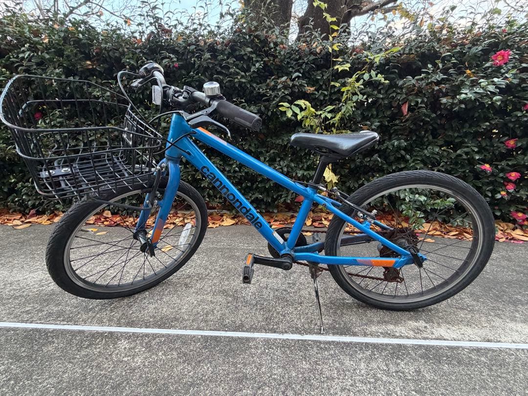 Cannondale 子供用自転車 青 前カゴ付き キャノンデール 20インチ