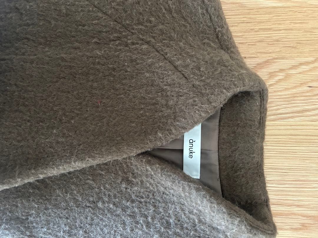 anuke Collarless Shaggy Coat 36インチ