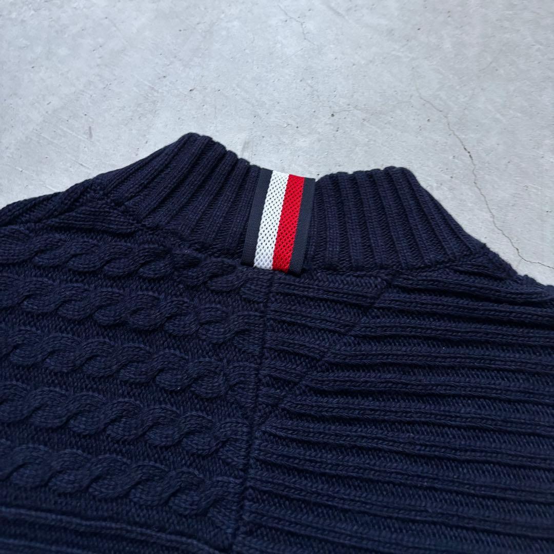 TOMMY HILFIGER GOLF ハイネックニットセーター ロゴ刺繍 M