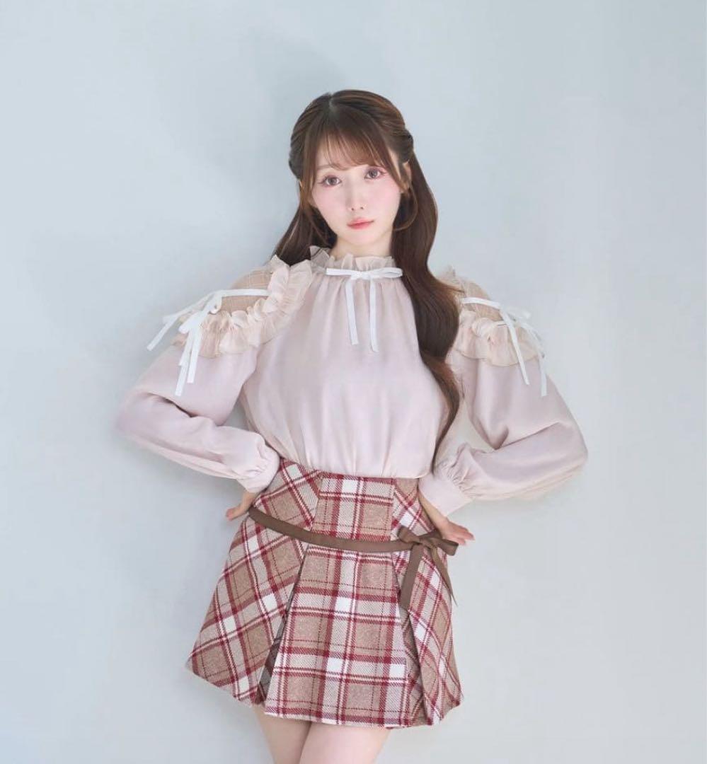 rose muse ロゼミューズ tweed like ribbon skirt - メルカリ