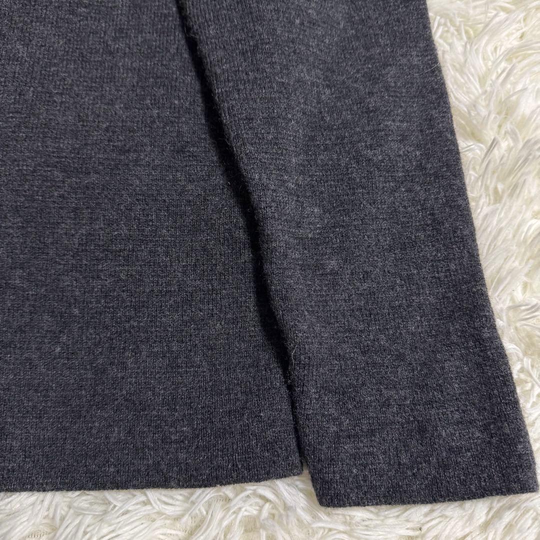 フランネル Phlannel Vネック ニット セーター チャコールグレー