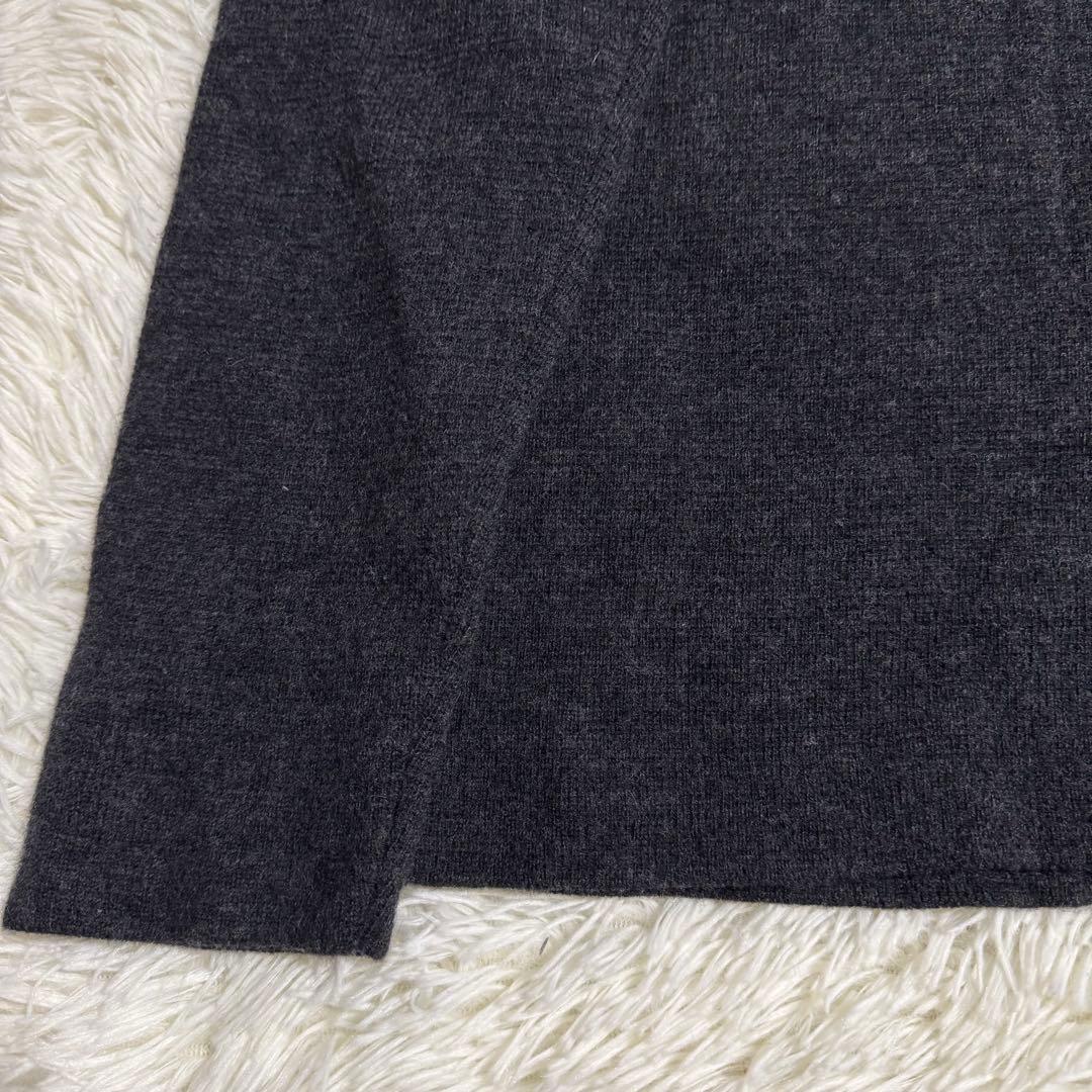 フランネル Phlannel Vネック ニット セーター チャコールグレー