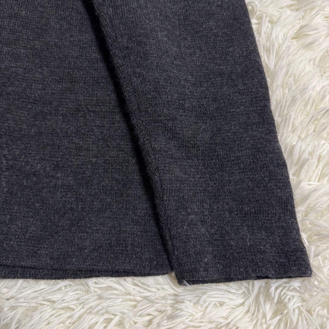 フランネル Phlannel Vネック ニット セーター チャコールグレー