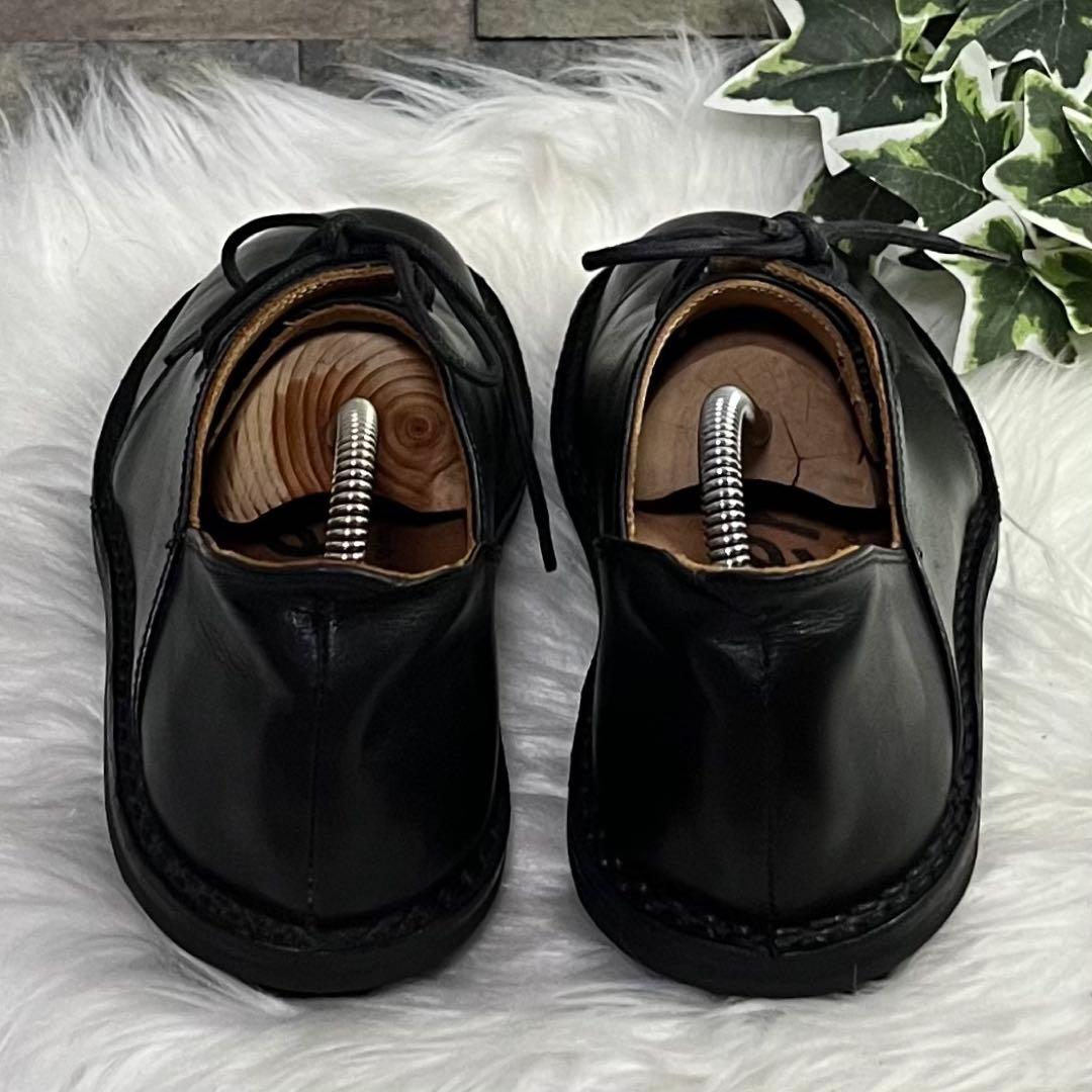 美品　トリッペン　ハーフェル レースアップシューズ　ブラック　レザー