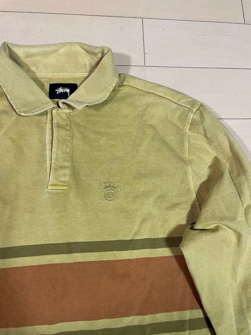 STUSSY 20FW O DYED STRIPE LS RUGBY Lサイズ