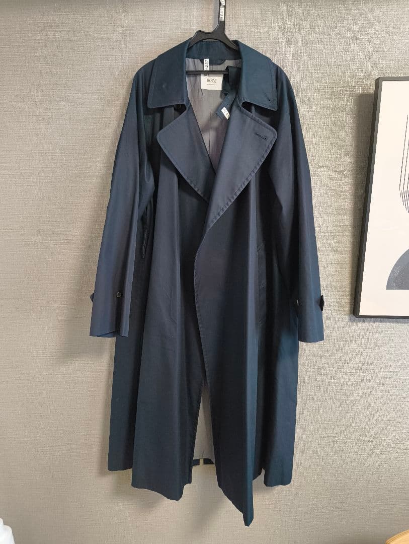 ブリティッシュメイド ネイビー タイロッケンコート Mサイズ - メルカリ