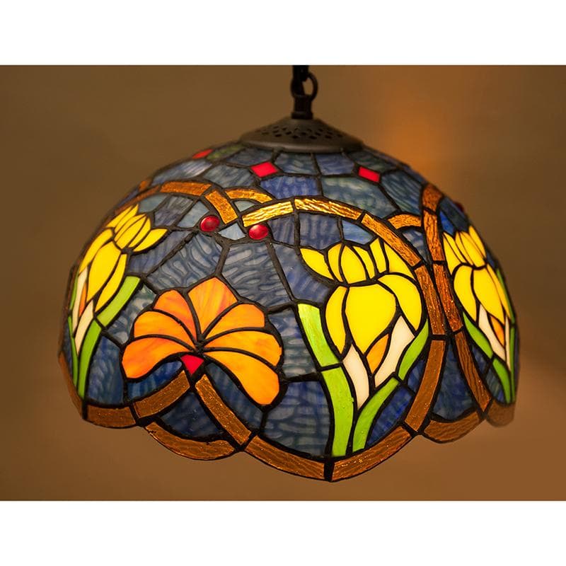 アンティーク調 ティファニーライト ステンドグラス風 ペンダントランプ