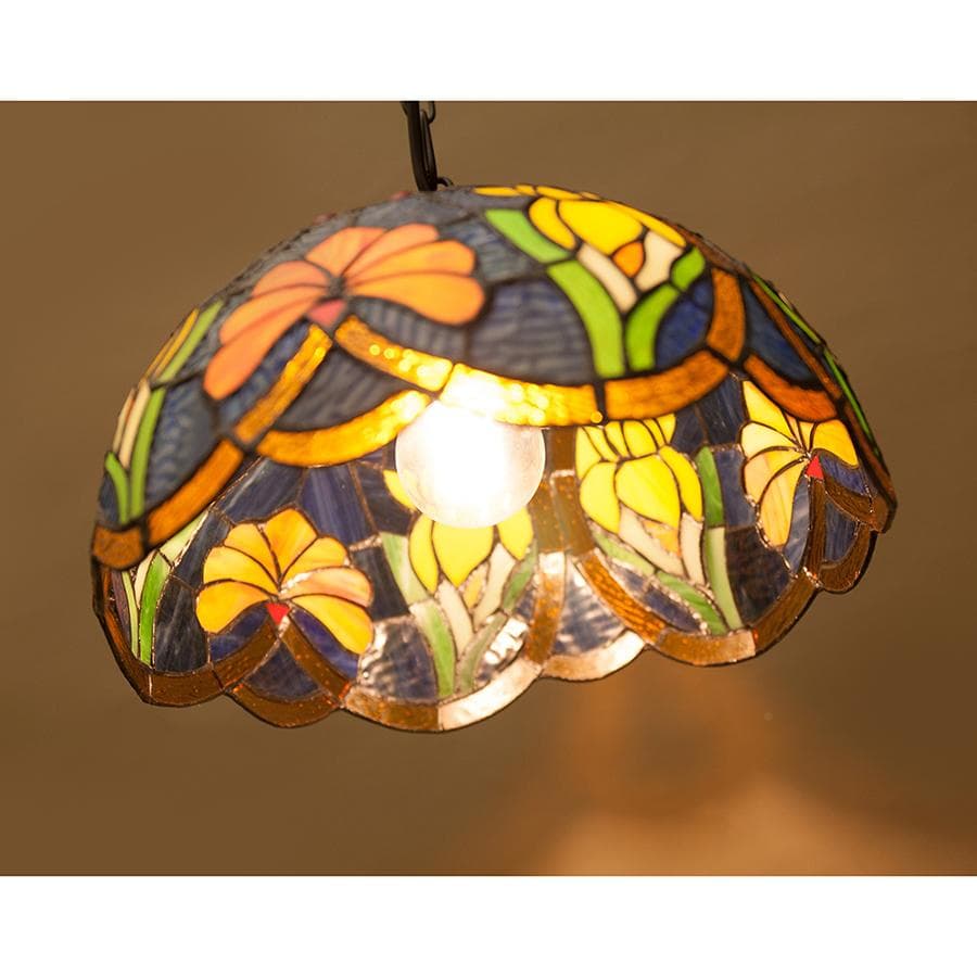アンティーク調 ティファニーライト ステンドグラス風 ペンダントランプ