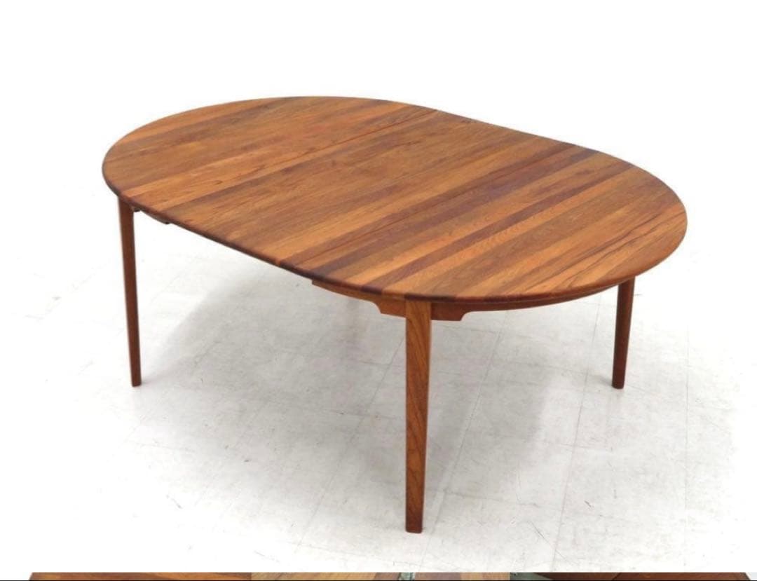 カンディハウス チーク材 無垢　伸長式ダイニングテーブル